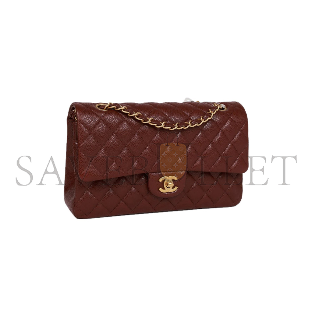 CHANEL MASTER MEDIUM CLASSIC DOUBLE FLAP GOLD HARDWARE A58600 (25.5*14*6.5cm)